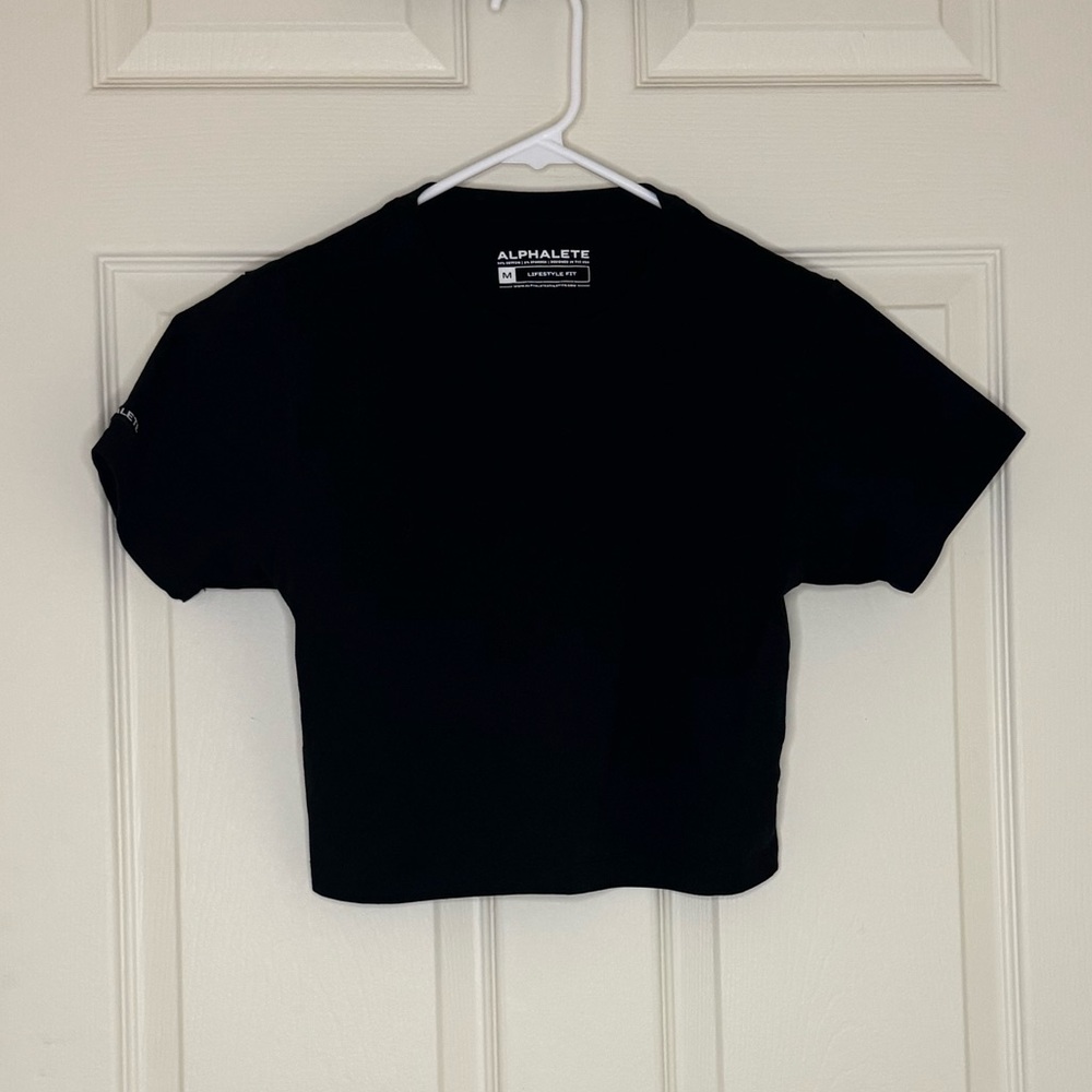 Alphalete Black Cropped Tee